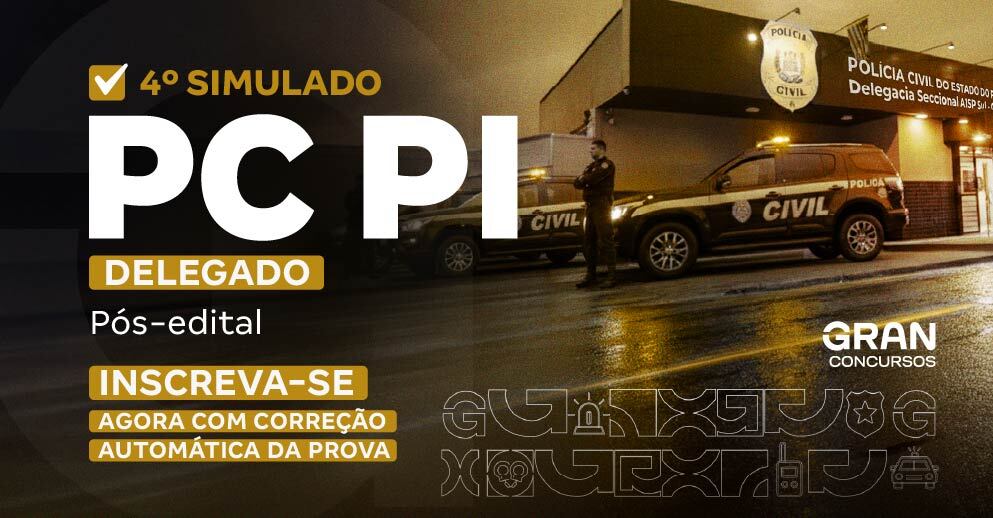 PC PI - 4º Simulado - Delegado (Pós-edital)